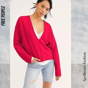 FREE PEOPLE SOLITARE CASHMERE SWEATER IN PINK ROSE NWT SMALL